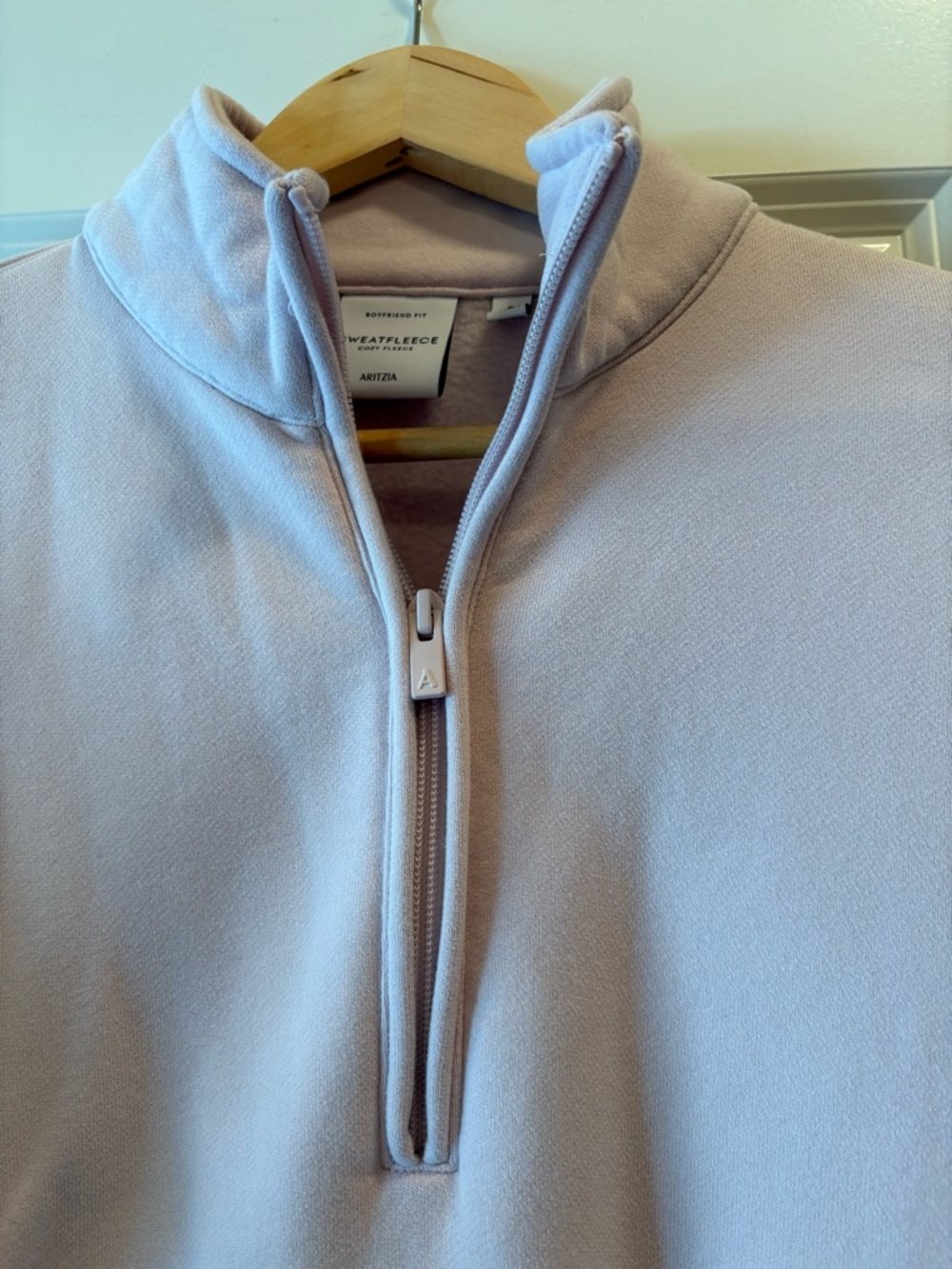 Aritzia  1/2 Zip Cozy Sweatfleece Boyfriend